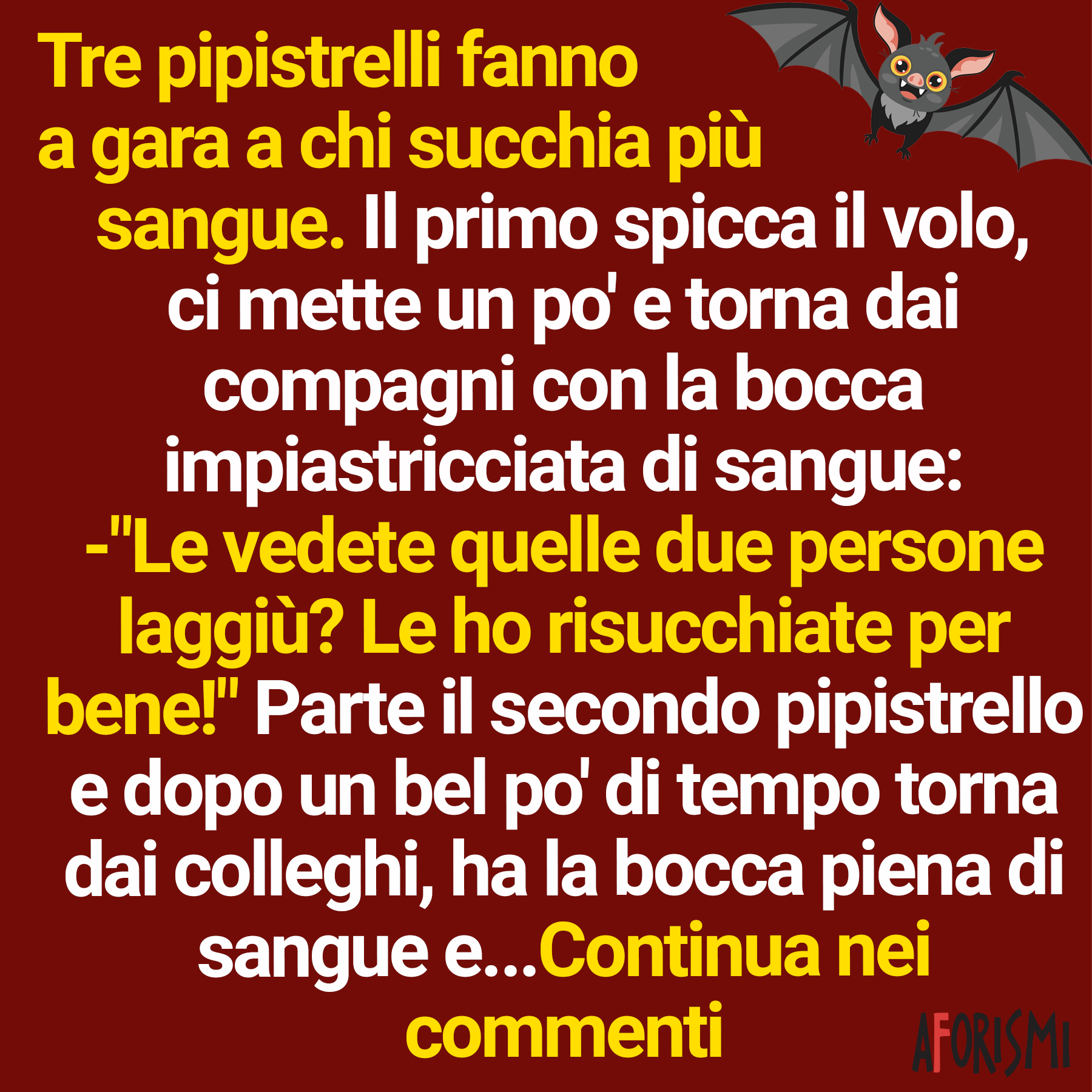 Gara Tra Pipistrelli Barzelletta Aforismi It