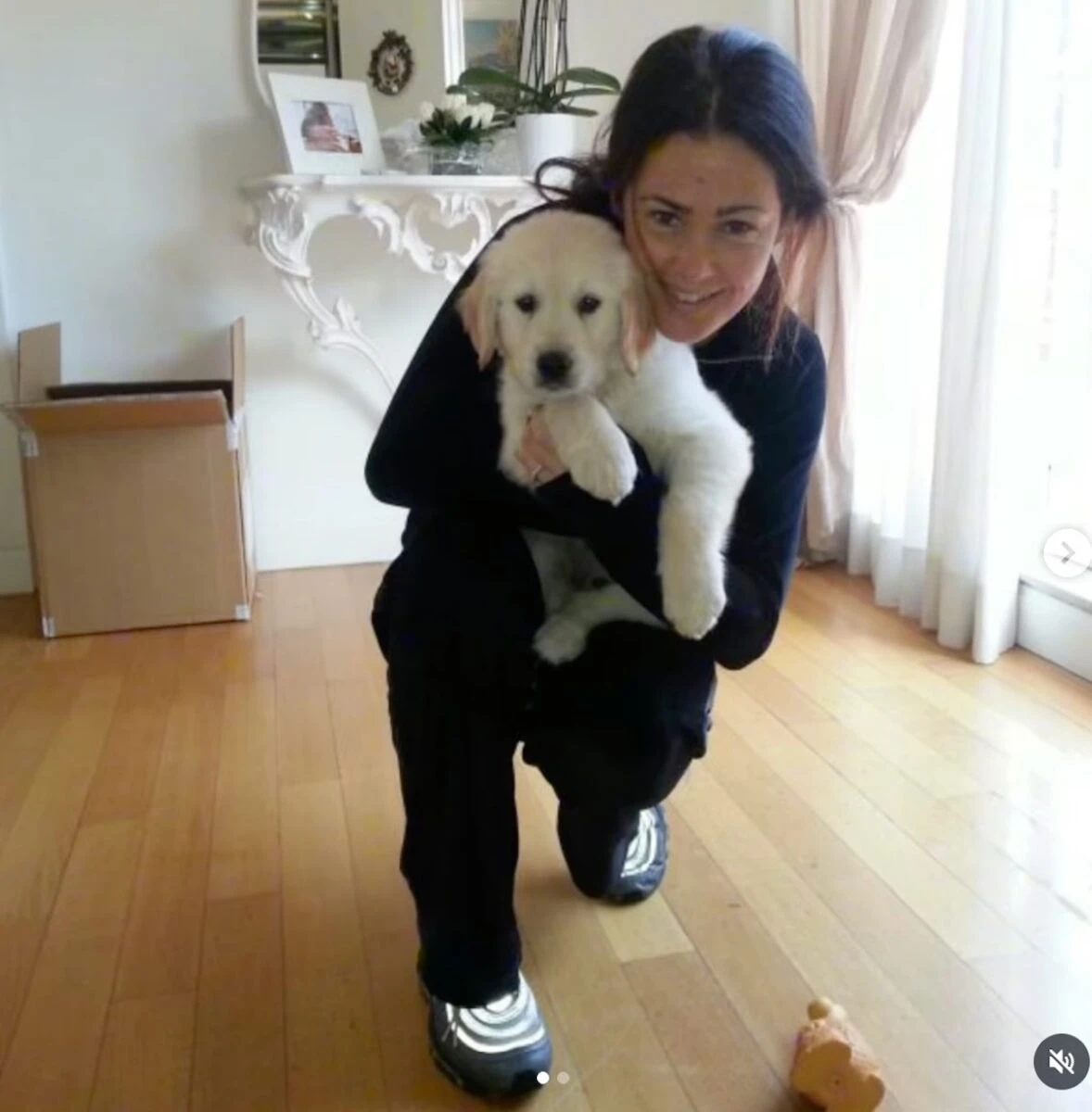 Samantha De Grenet e il suo cane