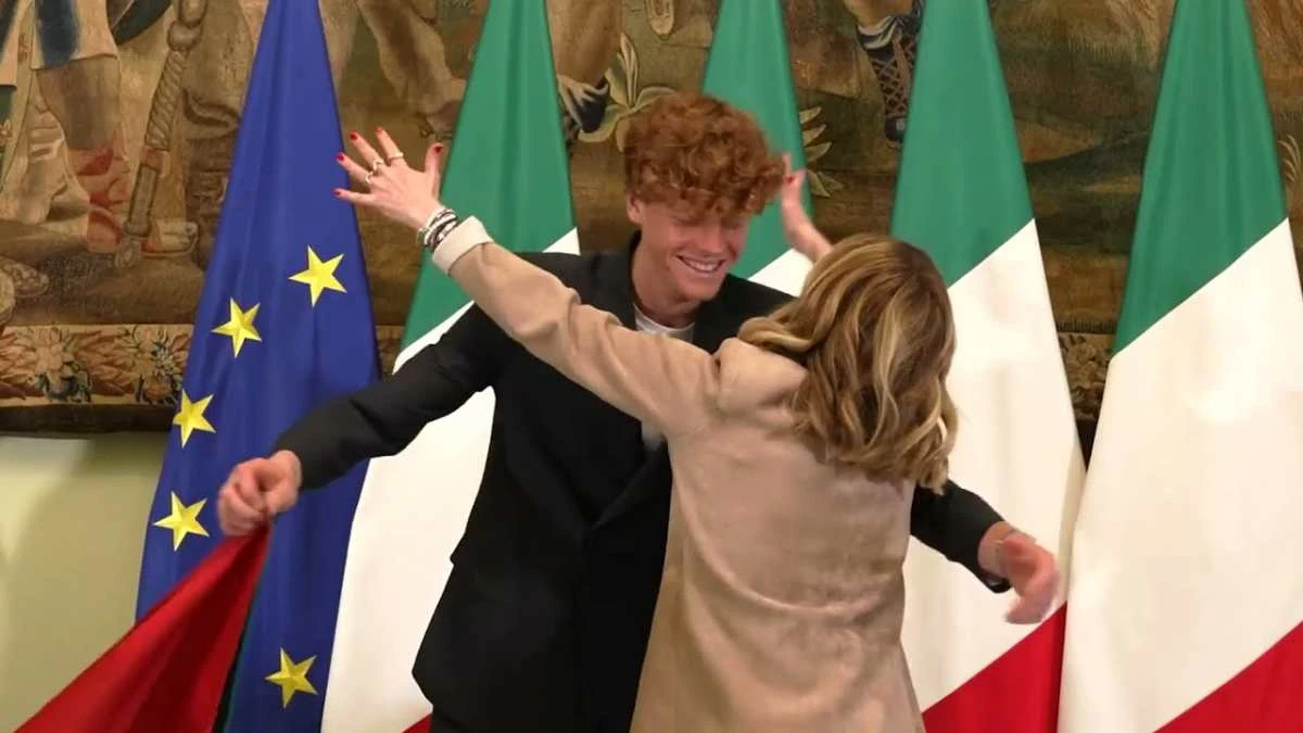 Jannik Sinner e Giorgia Meloni