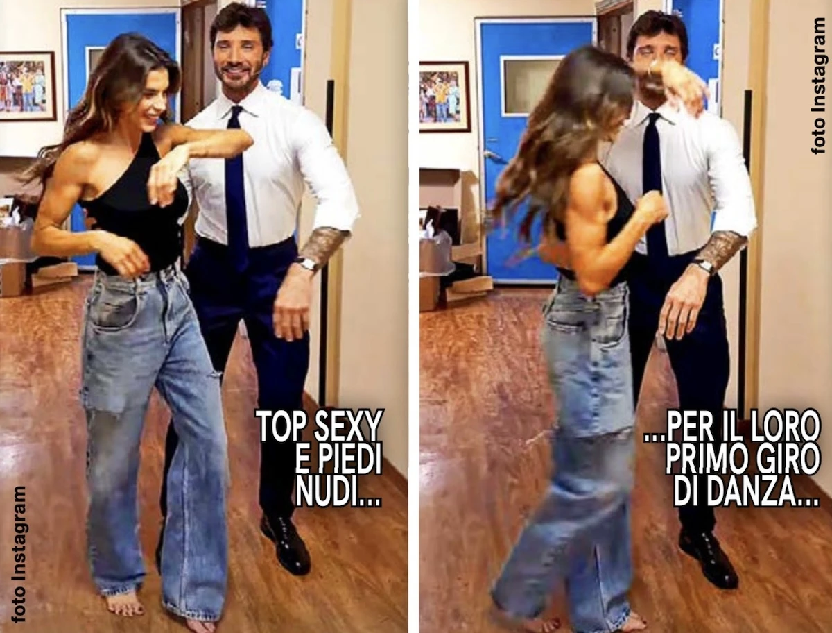 Stefano De Martino ed Elisabetta Canalis durante un ballo