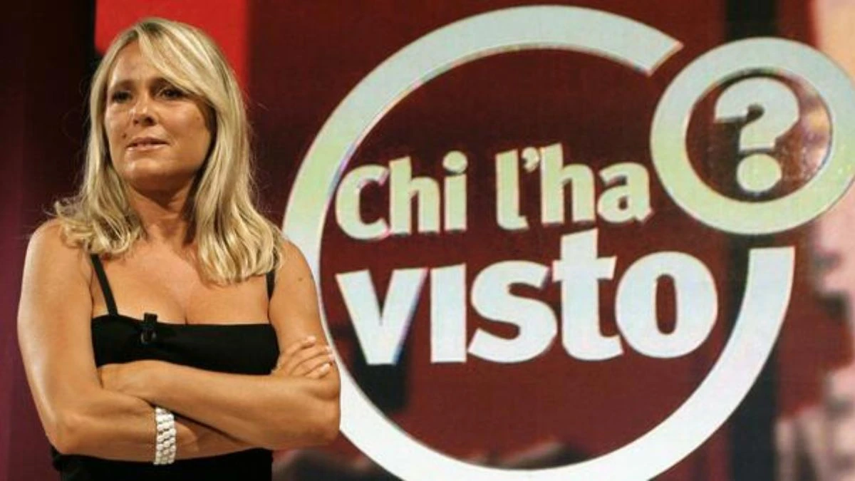 Federica Sciarelli in studio durante la trasmissione Chi l'ha visto?