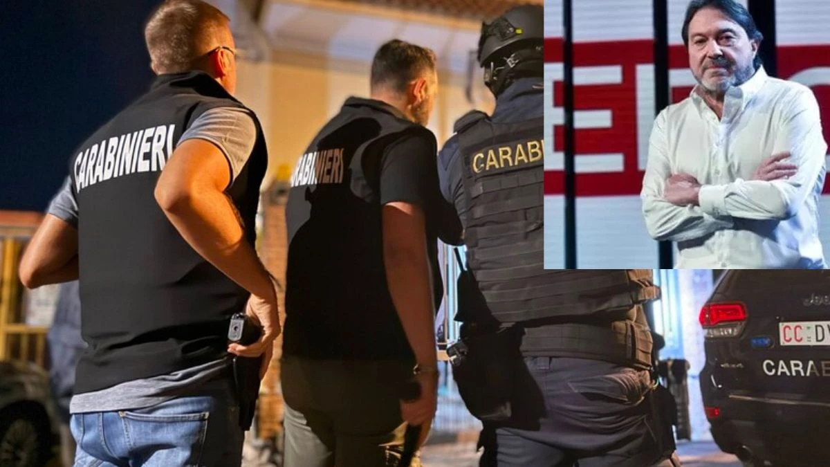 Carabinieri durante le indagini sull'attentato a Sigfrido Ranucci