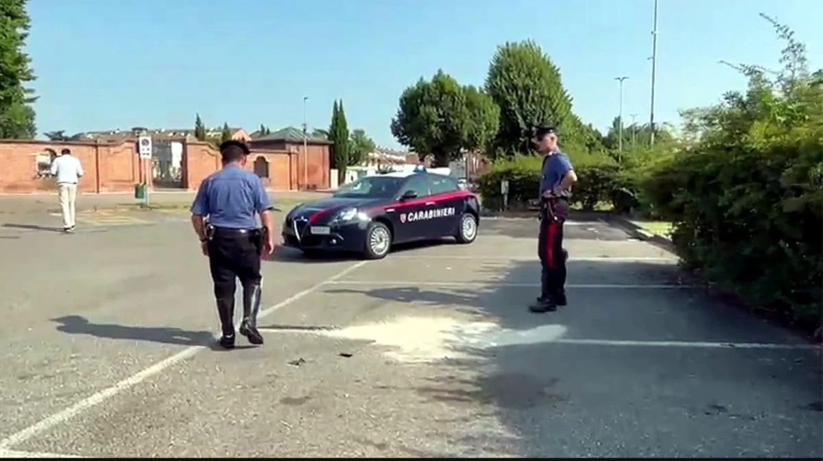 Parcheggio del cimitero comunale di Zibido San Giacomo dove è avvenuta la tragedia