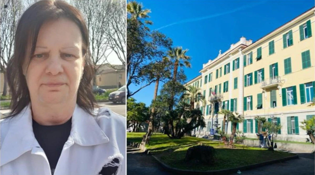 Donna con camice bianco in ospedale