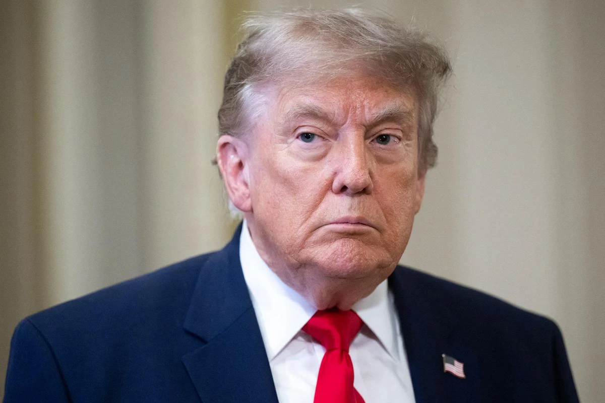 Donald Trump durante un comizio politico