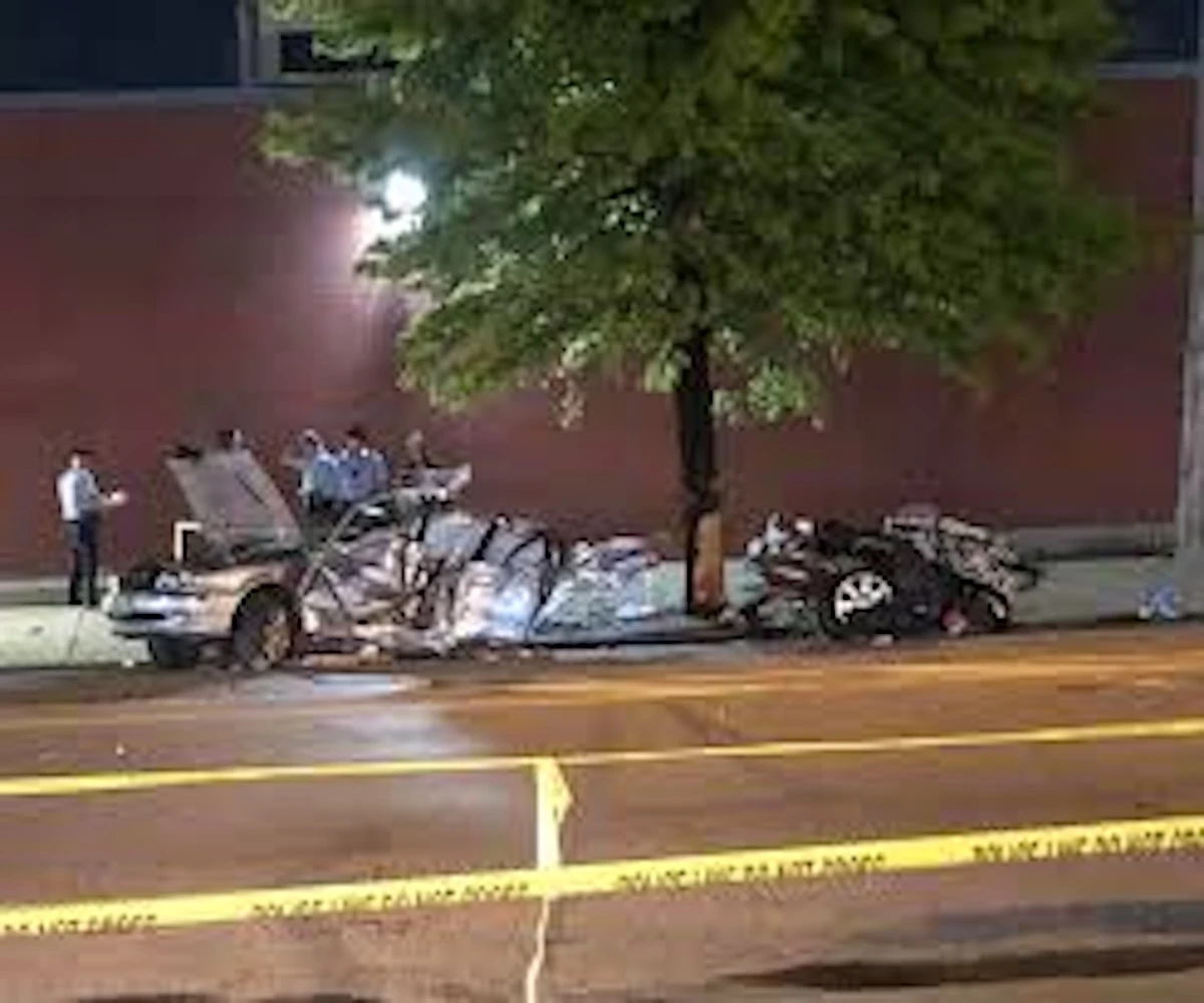 Auto distrutta dopo incidente stradale